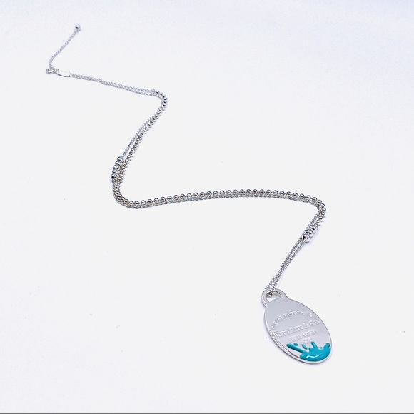 Tiffany & Co. Oval RTT Splash Tag & Necklace - Picture 3 of 9